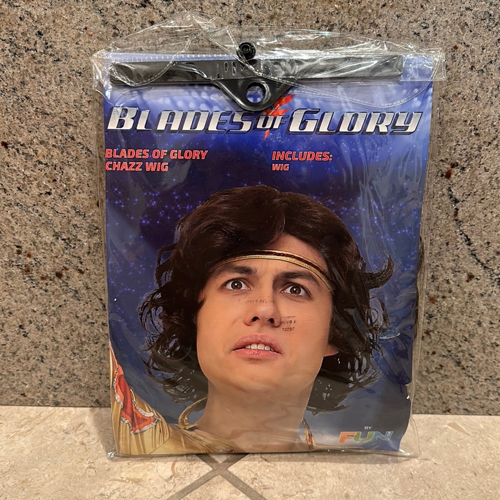 New Blades of Glory Chazz Michael Michaels fire and ice wig Halloween costume